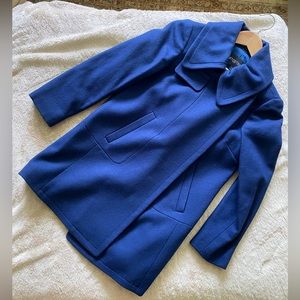 Etcetera navy blue wool coat